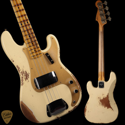 2024 - Fender Custom Shop 1958 Precision Bass Heavy Relic - Vintage White