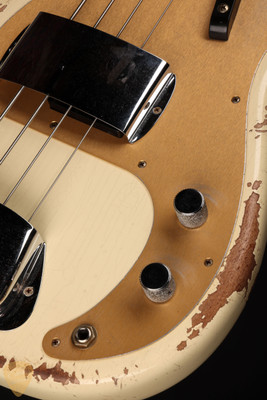 2024 - Fender Custom Shop 1958 Precision Bass Heavy Relic - Vintage White