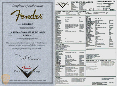 2024 - Fender Custom Shop Master Built Michael Landau "Coma" Stratocaster Relic - Coma Red