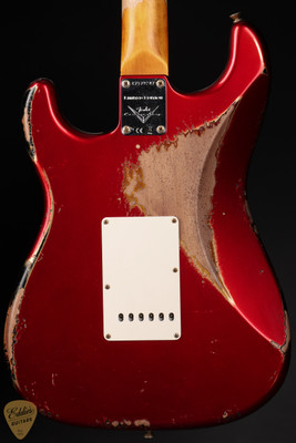 2024 - Fender Custom Shop Limited Edition 62 Stratocaster Heavy Relic - Aged Candy Apple Red over 3-Color Sunburst