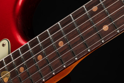 2024 - Fender Custom Shop Limited Edition 62 Stratocaster Heavy Relic - Aged Candy Apple Red over 3-Color Sunburst