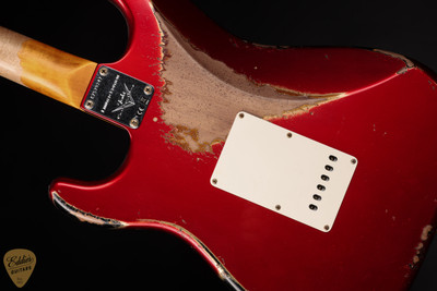 2024 - Fender Custom Shop Limited Edition 62 Stratocaster Heavy Relic - Aged Candy Apple Red over 3-Color Sunburst
