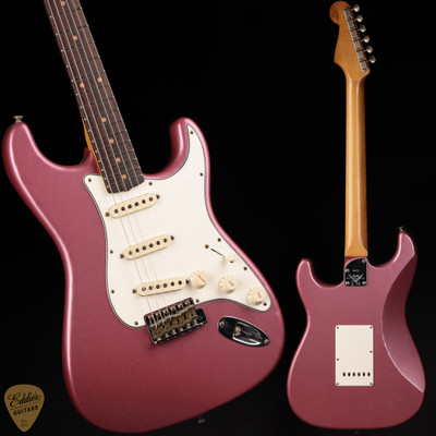 2024 - Fender Custom Shop Eddie's Guitars Exclusive Dealer Select Roasted 1963 Stratocaster Journeyman - Burgundy Mist Metallic