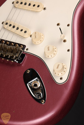 2024 - Fender Custom Shop Eddie's Guitars Exclusive Dealer Select Roasted 1963 Stratocaster Journeyman - Burgundy Mist Metallic