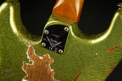 2023 - Fender Custom Shop Eddie's Guitars Exclusive Dealer Select Roasted 1963 Stratocaster Heavy Relic - Chartreuse Sparkle #XN15600