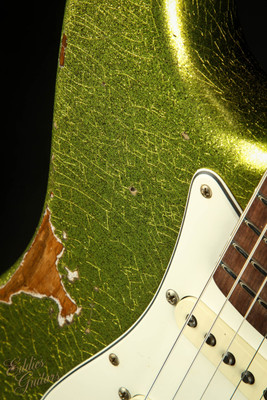 2023 - Fender Custom Shop Eddie's Guitars Exclusive Dealer Select Roasted 1963 Stratocaster Heavy Relic - Chartreuse Sparkle #XN15600