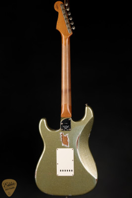 Fender Custom Shop Eddie's Guitars Exclusive Dealer Select Roasted 1963 Stratocaster Heavy Relic - Aged Sage Green Sparkle