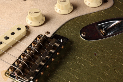 Fender Custom Shop Eddie's Guitars Exclusive Dealer Select Roasted 1963 Stratocaster Heavy Relic - Aged Sage Green Sparkle