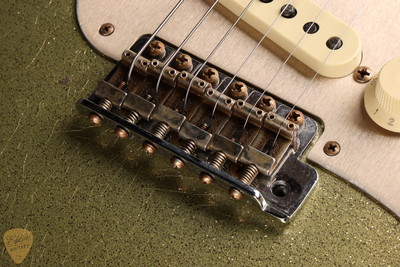 Fender Custom Shop Eddie's Guitars Exclusive Dealer Select Roasted 1963 Stratocaster Heavy Relic - Aged Sage Green Sparkle