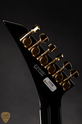 Jackson MJ Series Rhoads RR24MG electric guitar Black with Yellow Pinstripes