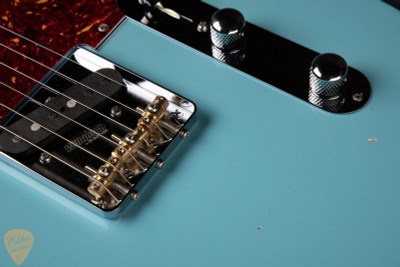 Suhr Eddie’s Guitars Exclusive Roasted Classic T Antique electric guitar in Daphne Blue