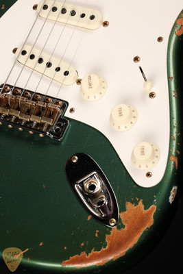 2024 - Fender Custom Shop Limited Edition 56 Stratocaster Heavy Relic - Aged Sherwood Green Metallic #CZ579250