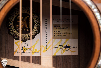 Taylor 50th Anniversary Builder's Edition 812ce LTD - Sinker Redwood & Indian Rosewood Acoustic Guitar
