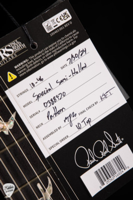 Paul Reed Smith Special Semi-Hollow Charcoal Burst electric guitars