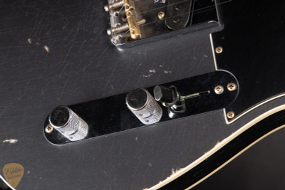Fender Custom Shop Limited Edition HS Telecaster Custom Relic Electric Guitar in Aged Charcoal Frost Metallic