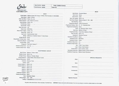 Suhr Mateus Asato Signature Classic T – MA White Electric Guitar