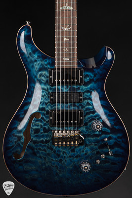 Paul Reed Smith Eddie’s Guitars Wood Library Special Semi Hollow – Cobalt Blue/Brazilian Fretboard/Stained Maple Neck Electric Guitar