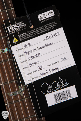 Paul Reed Smith Eddie’s Guitars Wood Library Special Semi Hollow – Cobalt Blue/Brazilian Fretboard/Stained Maple Neck Electric Guitar