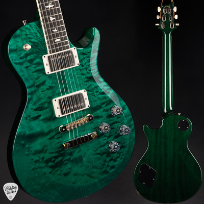 Paul Reed Smith Eddie’s Guitars Wood Library S2 McCarty Singlecut 594 Quilt Top/Ebony FB Turquoise Electric Guitar