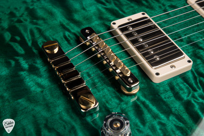 Paul Reed Smith Eddie’s Guitars Wood Library S2 McCarty Singlecut 594 Quilt Top/Ebony FB Turquoise Electric Guitar