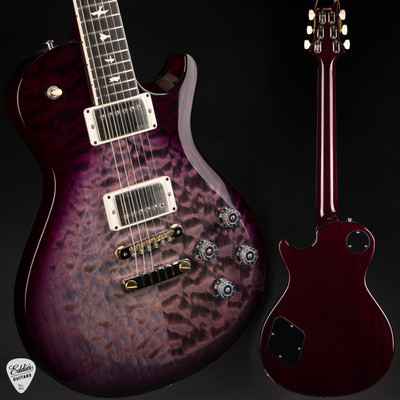 Paul Reed Smith Eddie’s Guitars Wood Library S2 McCarty Singlecut 594 Quilt Top/Ebony FB Faded Gray Black Purple Burst Electric Guitar