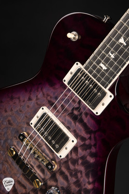 Paul Reed Smith Eddie’s Guitars Wood Library S2 McCarty Singlecut 594 Quilt Top/Ebony FB Faded Gray Black Purple Burst Electric Guitar