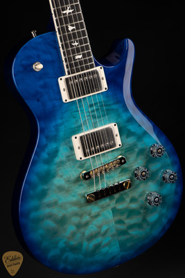 Paul Reed Smith Eddie’s Guitars Wood Library S2 McCarty Singlecut 594 Quilt Top/Ebony FB Makena Blue electric guitars