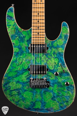 Suhr Modern Roasted Burl Maple Trans Algae Electric Guitar