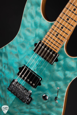 Suhr Modern Quilt Roasted Electric Guitar in Bahama Blue
