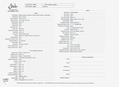 Suhr Mateus Asato Signature Classic T Electric Guitar in MA White