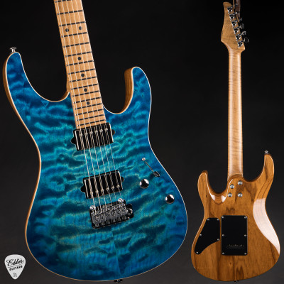 Suhr Modern Roasted Electric Guitar in Aqua Blue Burst