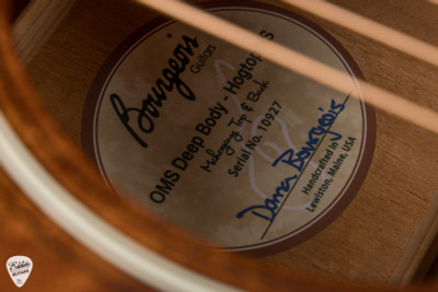 Bourgeois OMS deep body hog top acoustic guitar with figured mahogany