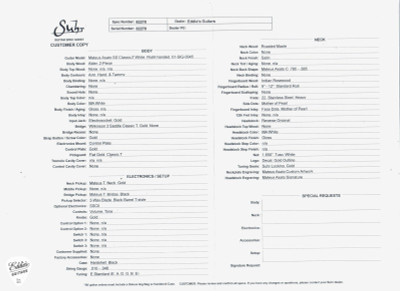 Suhr Mateus Asato Signature classic t electric guitar in MA white