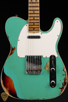 2024 - Fender Custom Shop LTD 1965 Telecaster Custom Heavy Relic - Aged Ocean Turquoise over 3-Color Sunburst