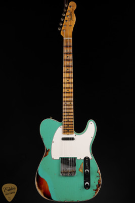 2024 - Fender Custom Shop LTD 1965 Telecaster Custom Heavy Relic - Aged Ocean Turquoise over 3-Color Sunburst