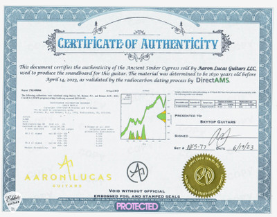 SkyTop Baritone Multi Scale – Dark Forest Ancient Cypress & Flamed Walnut Acoustic Guitar