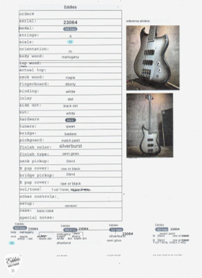 Dunable Yeti Bass Guitar in Silverburst