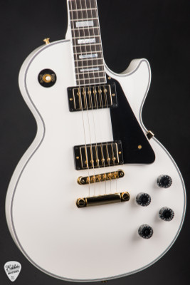 Gibson Custom Shop Les Paul Custom Gloss Electric Guitar in Alpine White