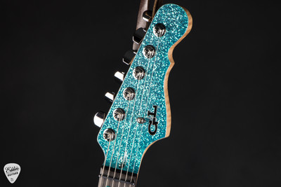 G&L Custom Shop Comanche Electric Guitar in Turquoise Metal Flake