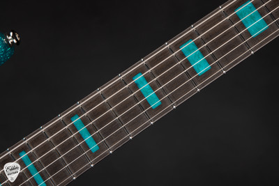 G&L Custom Shop Comanche Electric Guitar in Turquoise Metal Flake