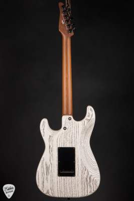 Tom Anderson Icon Classic Electric Guitar in White with Black Dog Hair