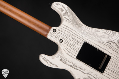 Tom Anderson Icon Classic Electric Guitar in White with Black Dog Hair