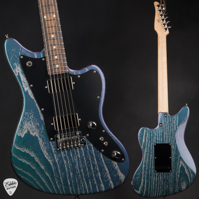 Tom Anderson Raven Classic Electric Guitar in Mystichrome with Silver Dog Hair