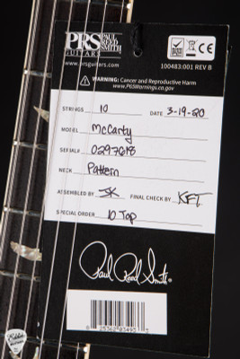 2020 – Paul Reed Smith McCarty Electric Guitar in Dark Cherry Sunburst