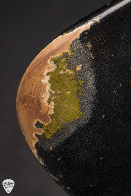 Fender Custom Shop Limited Edition Hotshot Stratocaster Heavy Relic electric guitar in Black Sparkle over Aged Chartreuse Sparkle