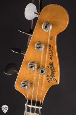 Fender Custom Shop American Custom Jazz Bass Heavy Relic Bass Guitar in Dakota Red