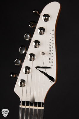 Tom Anderson Wolfhound Mutt Electric Guitar in White with Black Dog Hair