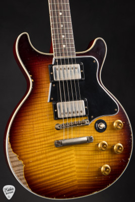 2022 – Gibson Custom Shop Murphy Lab Les Paul Special Double Cut Figured Top Ultra Heavy Aged Electric Guitar in Bourbon Burst