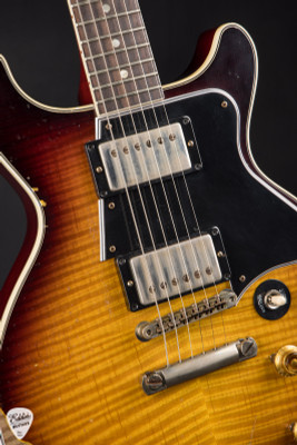 2022 – Gibson Custom Shop Murphy Lab Les Paul Special Double Cut Figured Top Ultra Heavy Aged Electric Guitar in Bourbon Burst