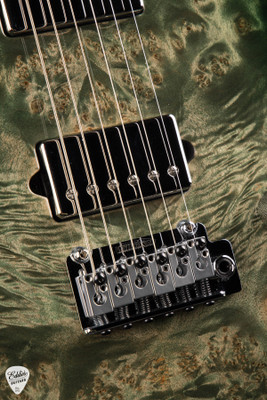 Suhr Modern T – Waterfall Burl Maple & Roasted Swamp Ash Electric Guitar in Faded Trans Green Burst